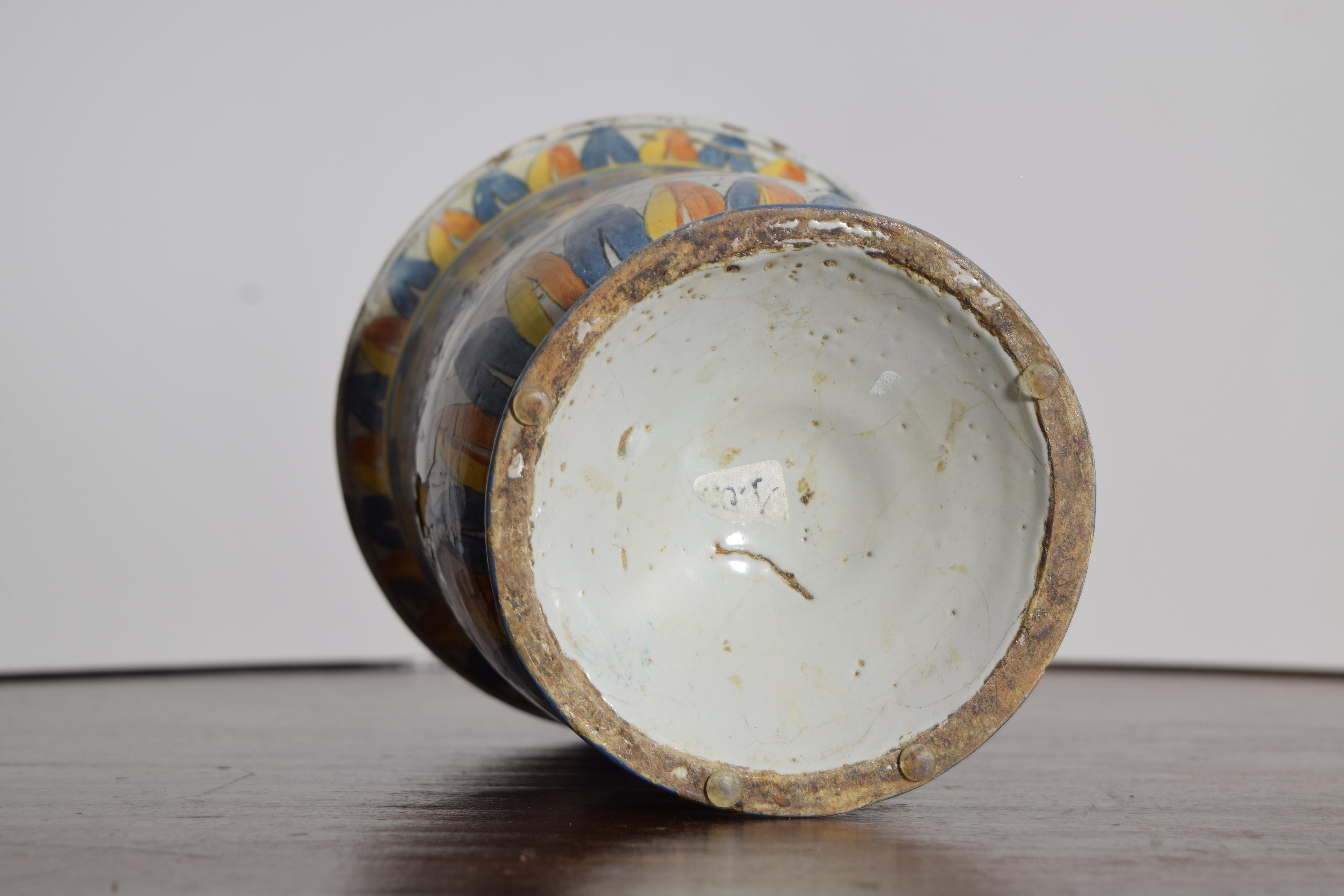 XIX secolo Coppia di maioliche italiane da farmacia Albarelli in vendita