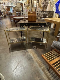 Pair of Italian Maison Bagues Manner Side Tables