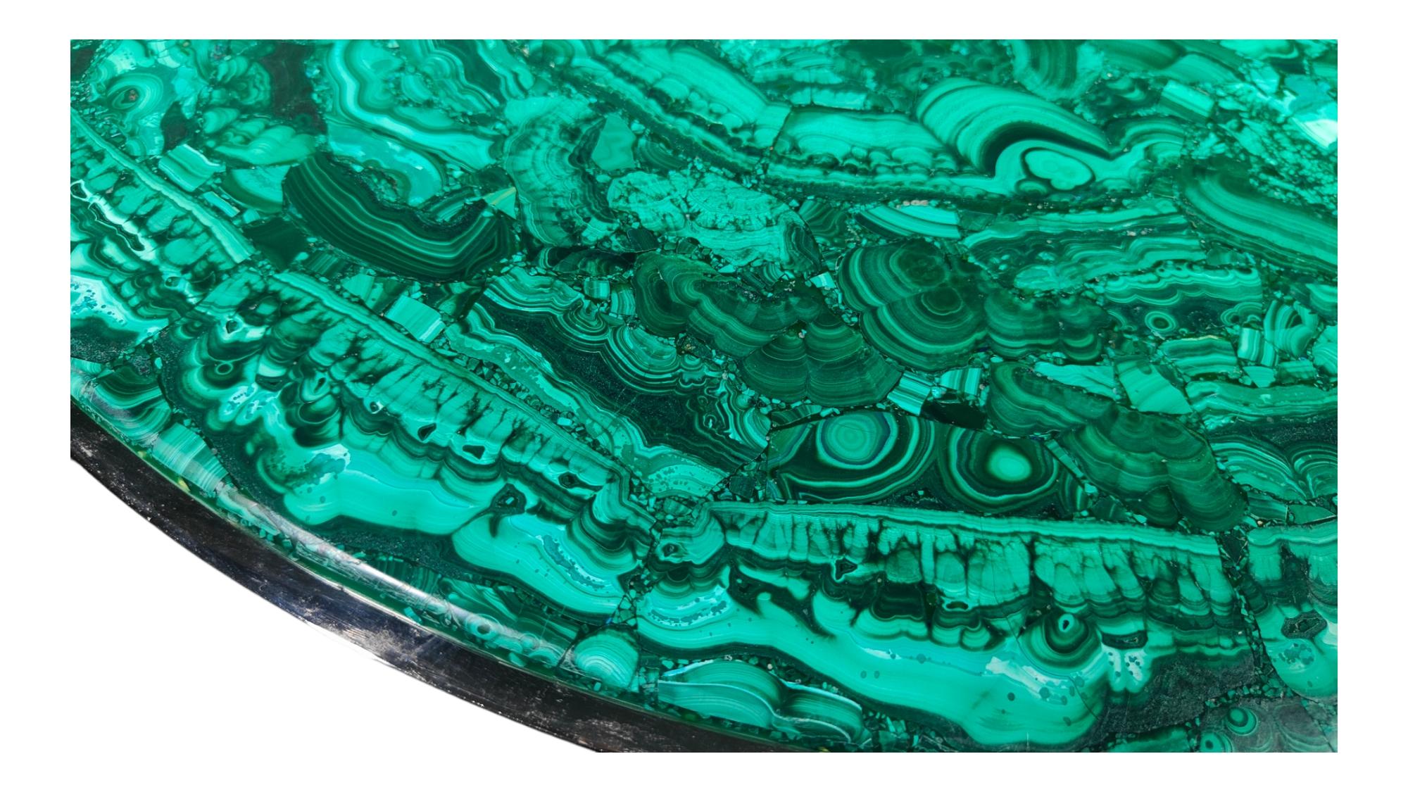 Pair Of Italian Malachite Tables For Sale 7