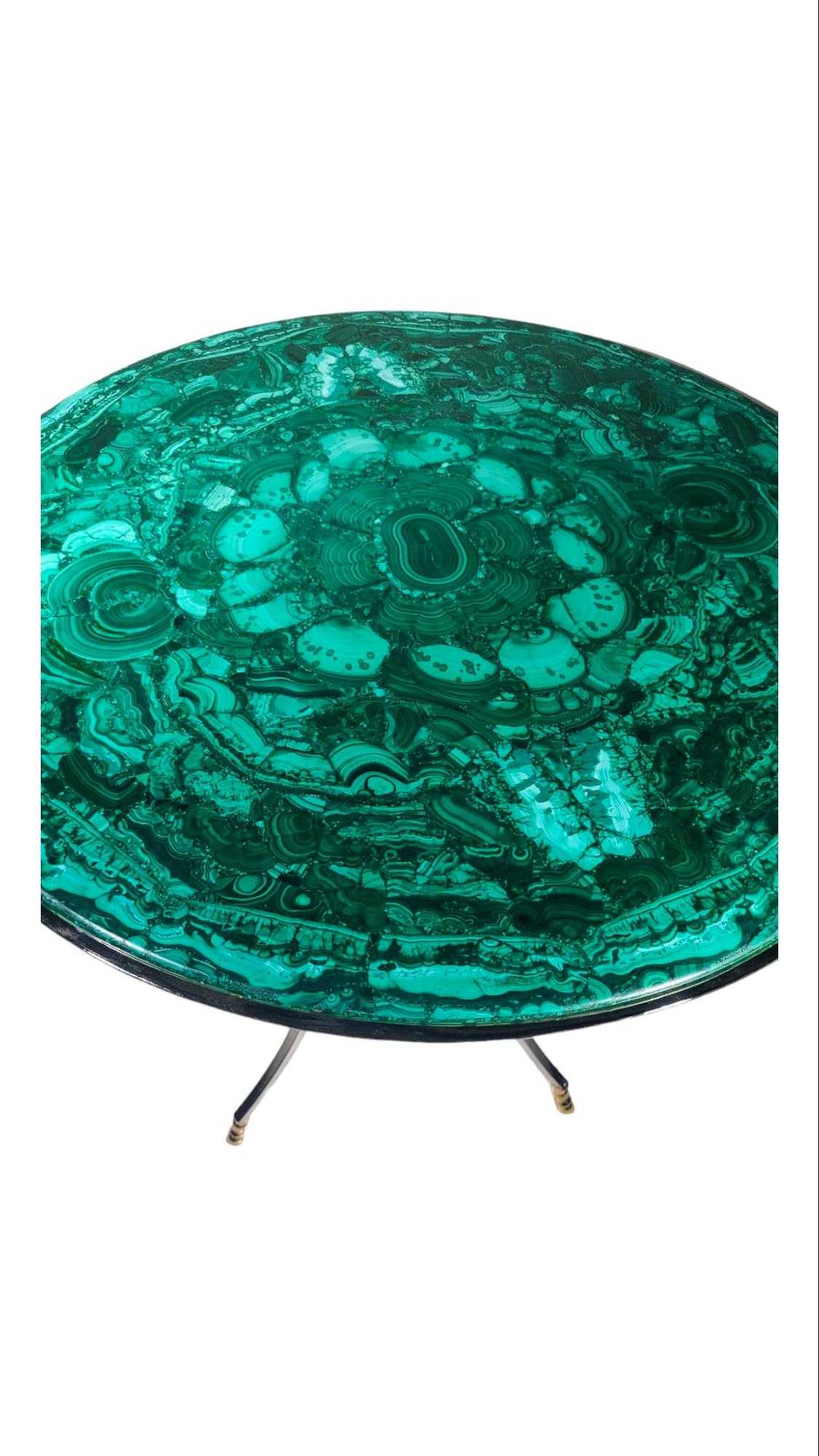 Pair Of Italian Malachite Tables For Sale 8