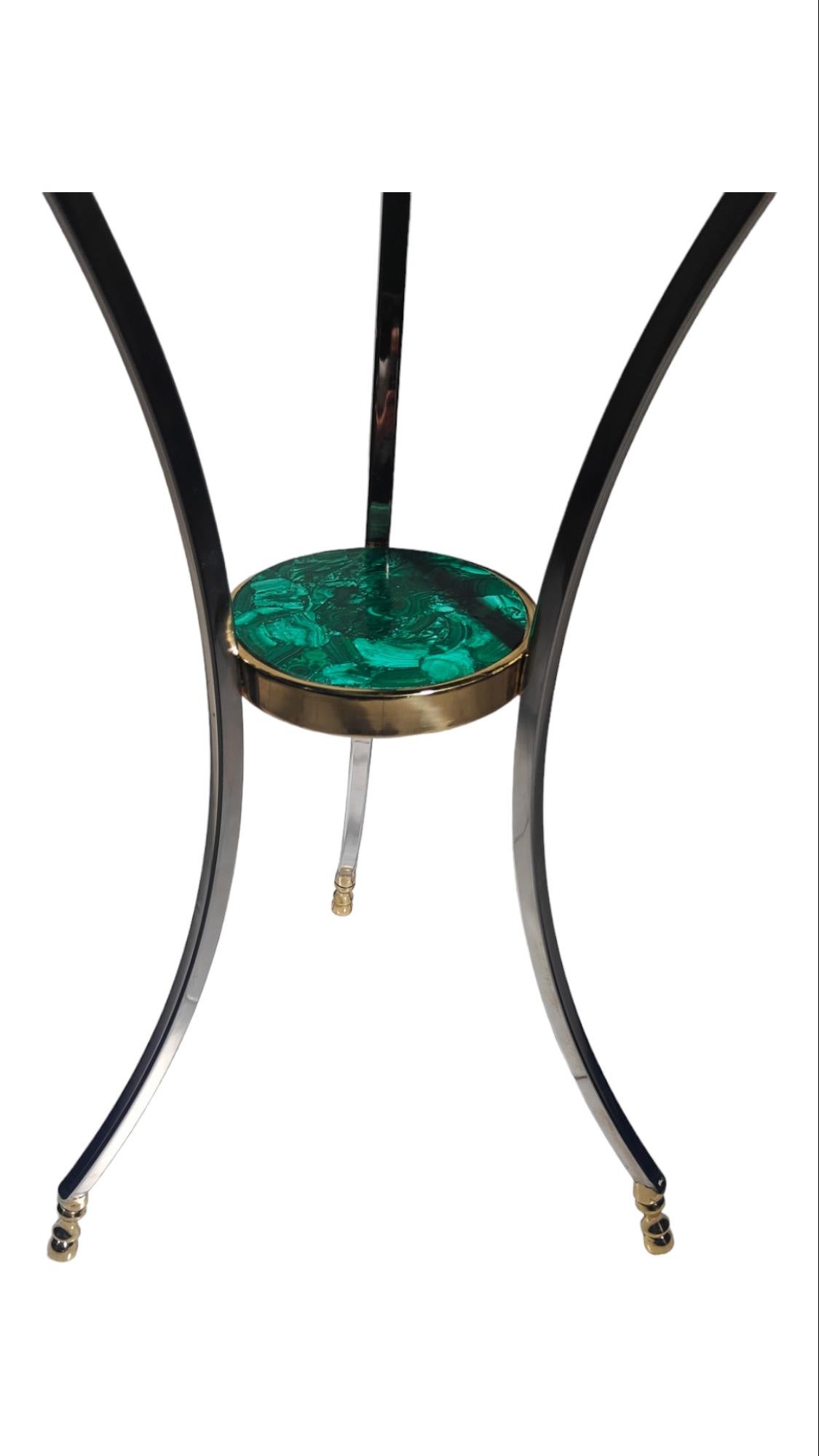 Pair Of Italian Malachite Tables For Sale 11