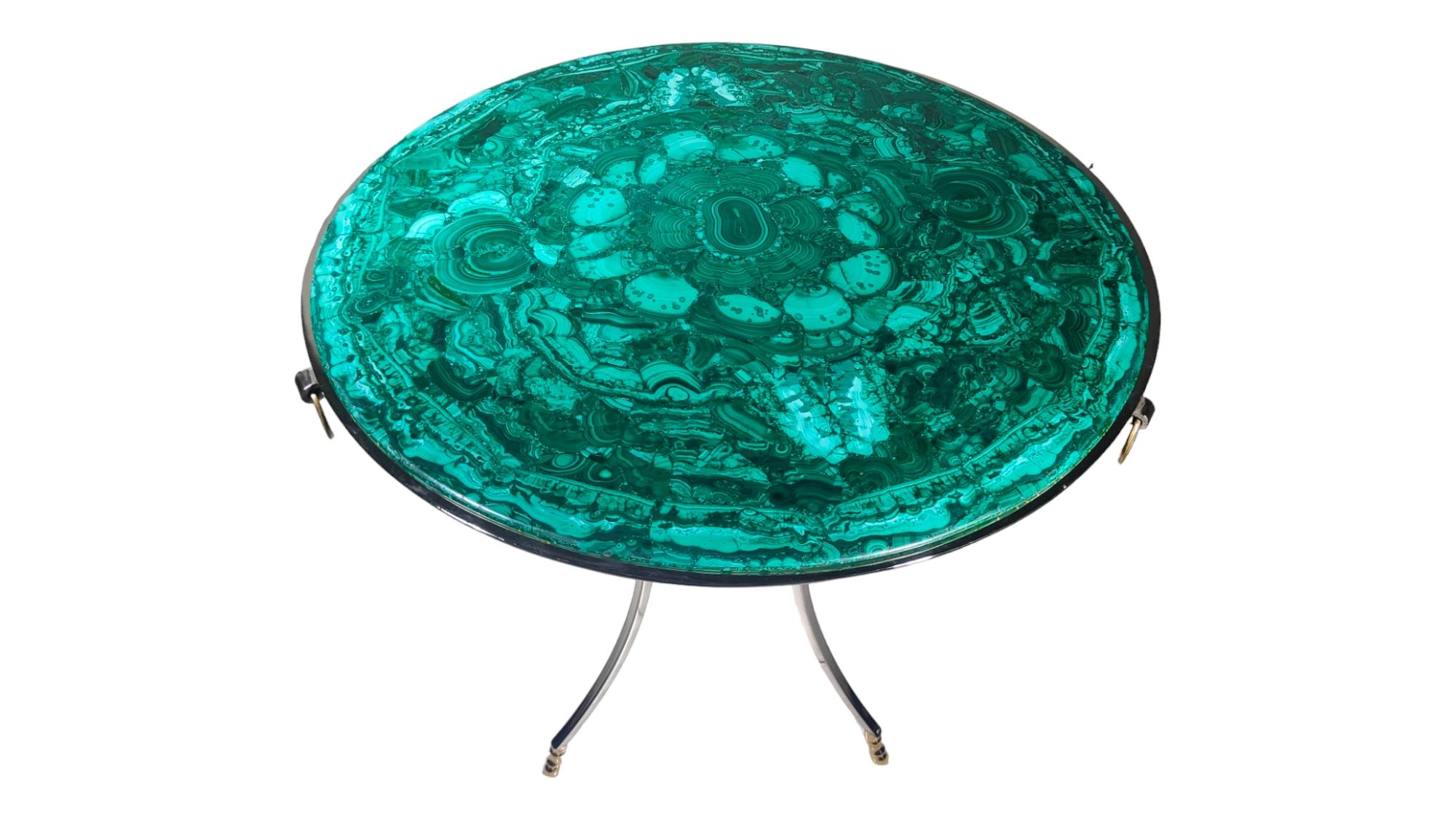 Pair Of Italian Malachite Tables For Sale 12
