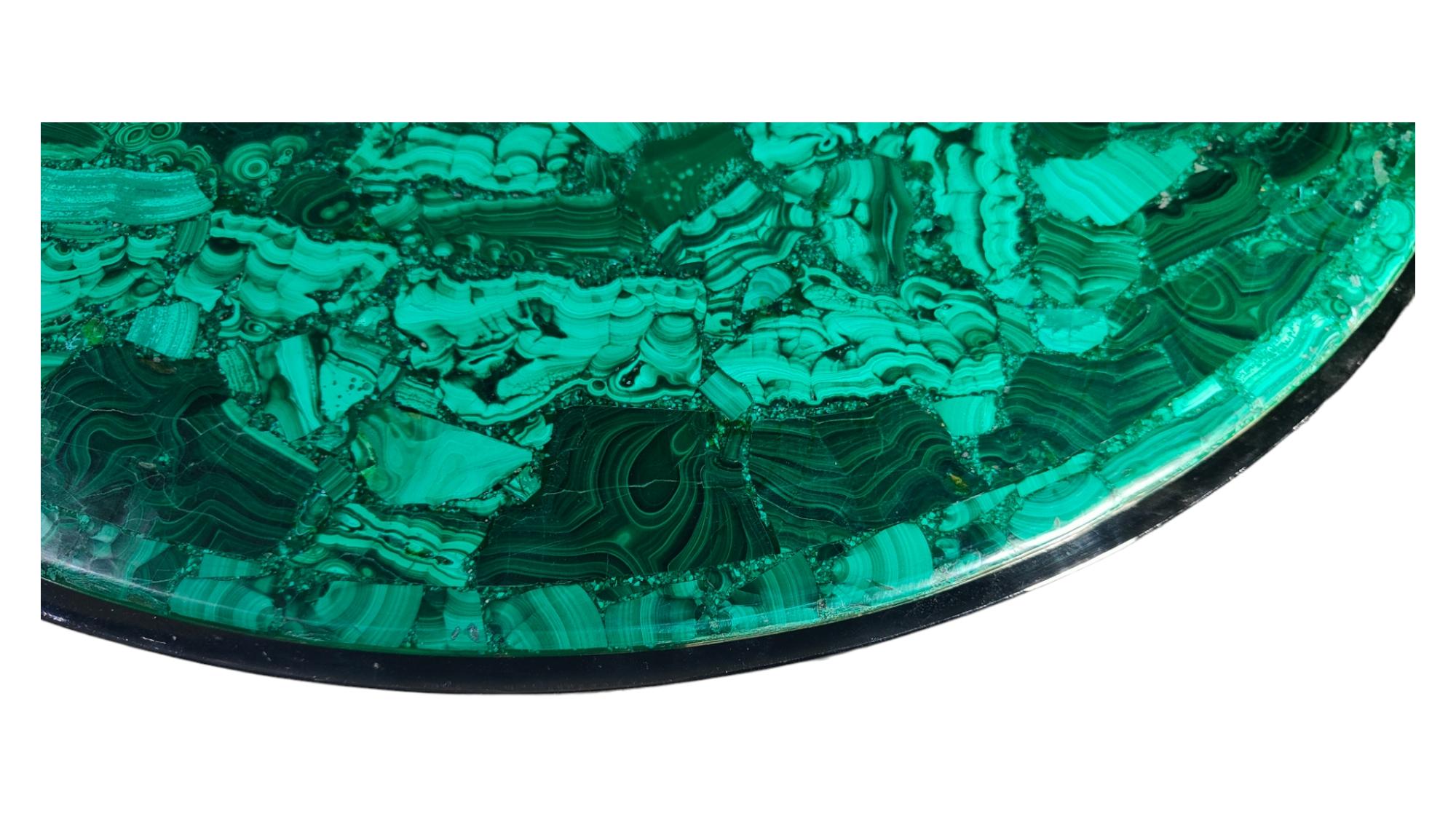 Pair Of Italian Malachite Tables For Sale 1