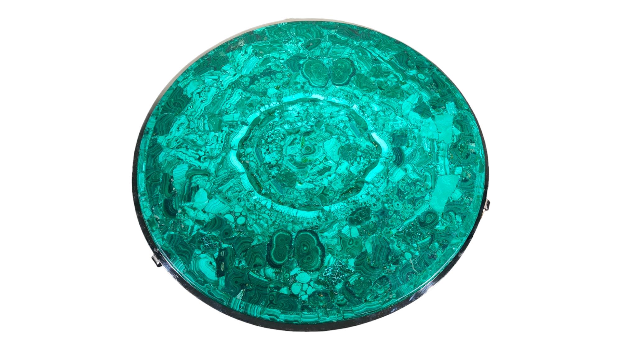 Pair Of Italian Malachite Tables For Sale 2