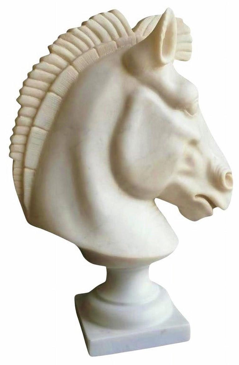 Pair of Italian Marble Carrara Sculpture 