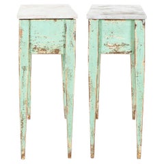 Pair of Italian Marble Console Tables