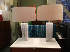 Pair of Italian Marble Lamps