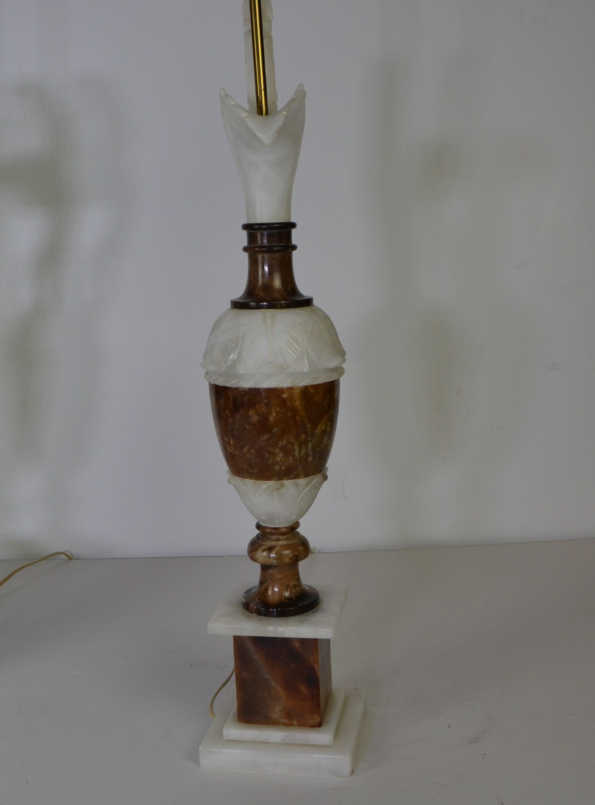 Pair of Italian Marble Lamps For Sale 1