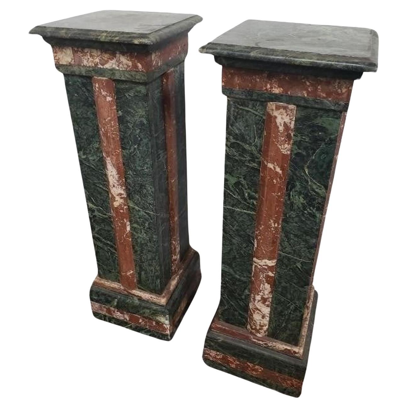 Pair of italian Marble Pedestals