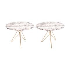 Vintage Pair of Italian Marble Side Tables 
2
