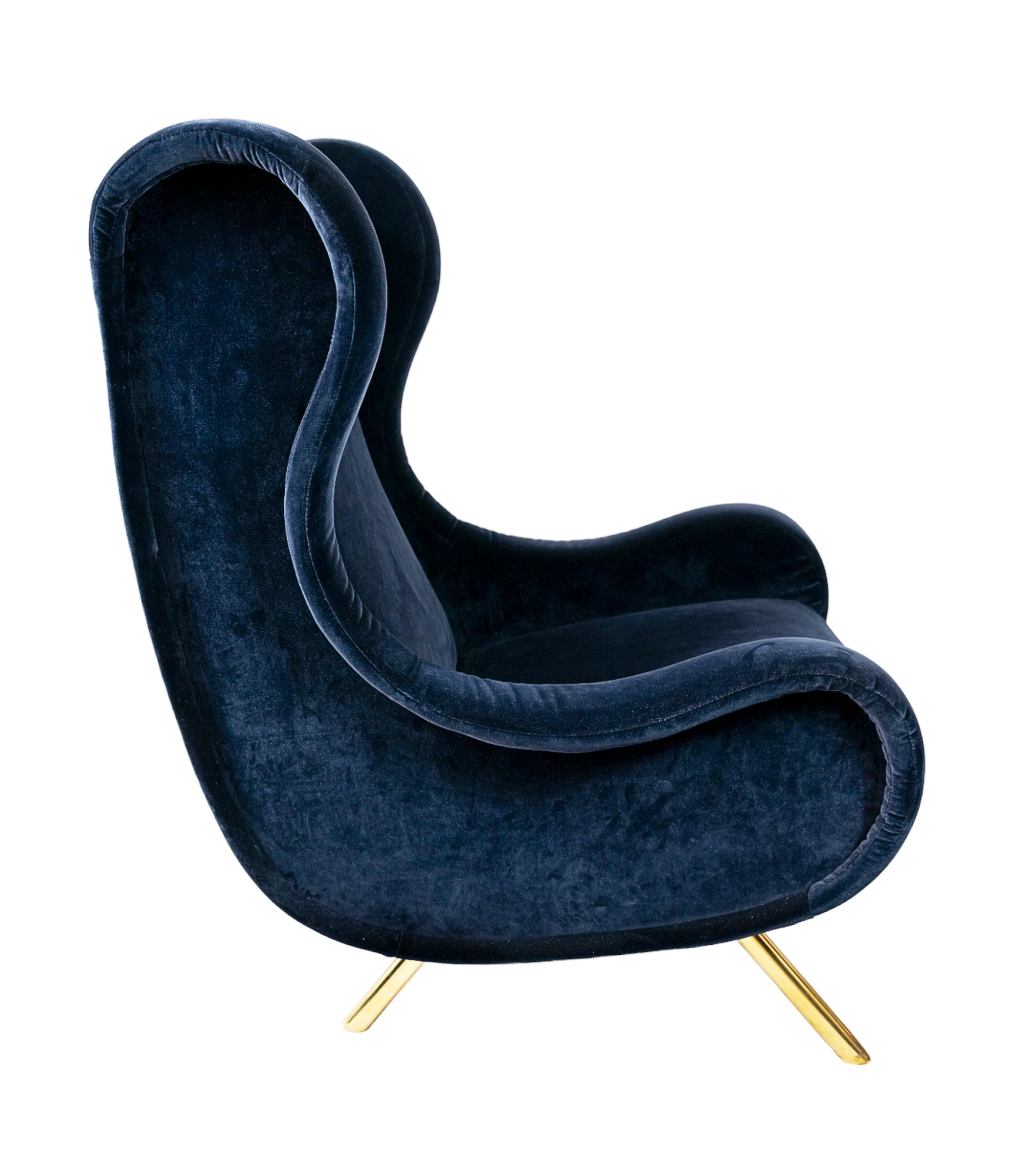 Pair of Italian Marco Zanuso Style Armchairs In Good Condition In Vilnius, LT