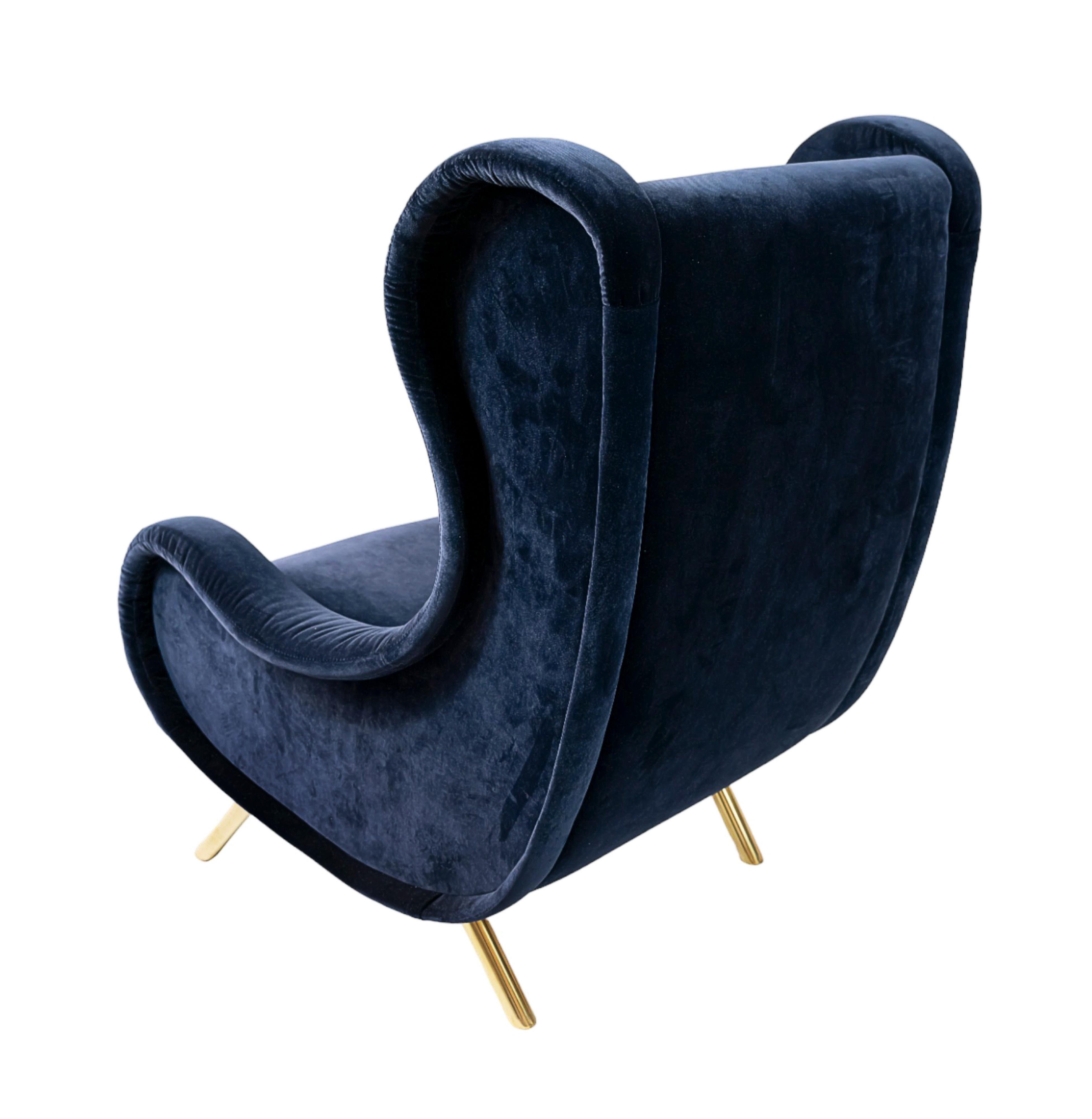 20th Century Pair of Italian Marco Zanuso Style Armchairs