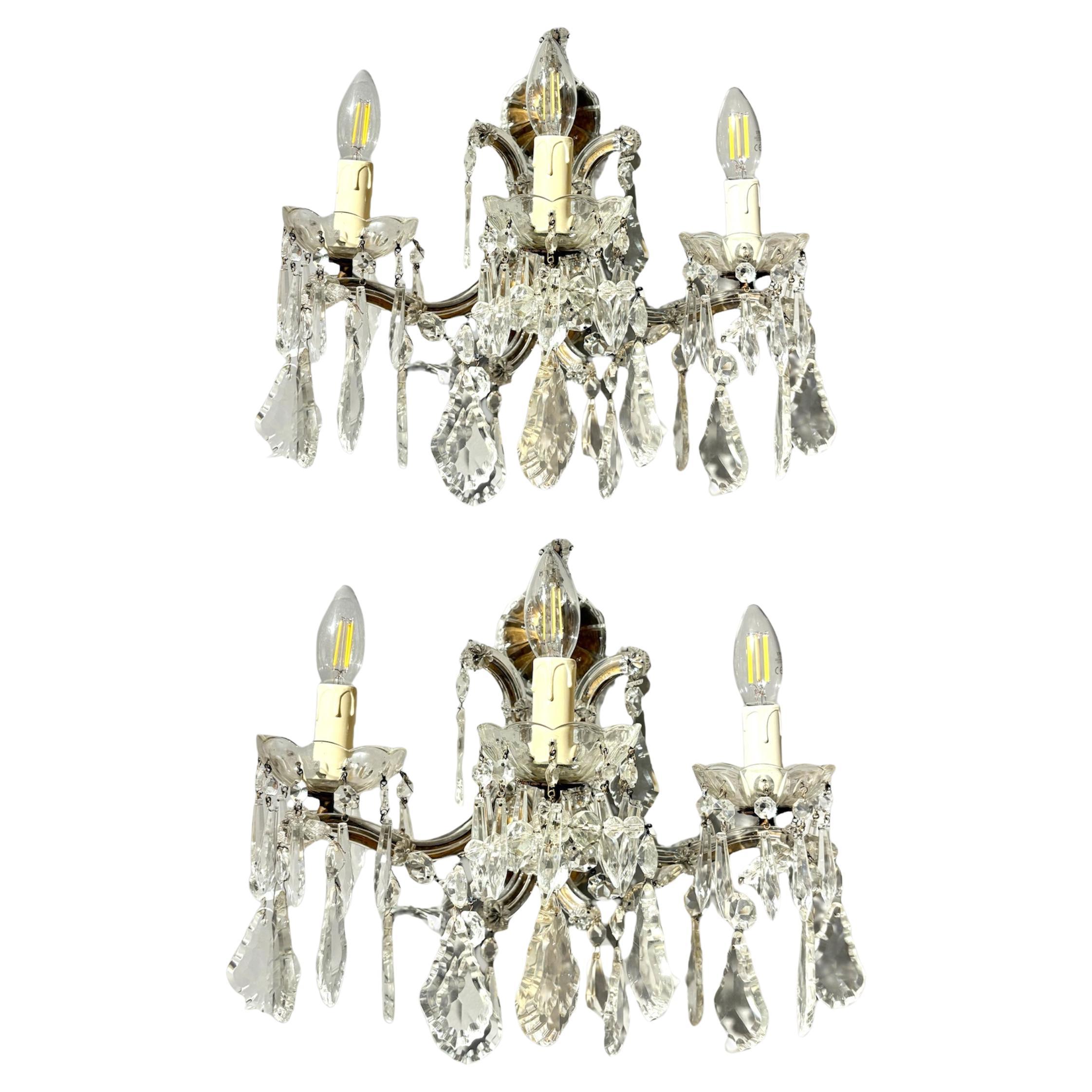 Pair of Italian “Maria Teresa” Wall Sconces