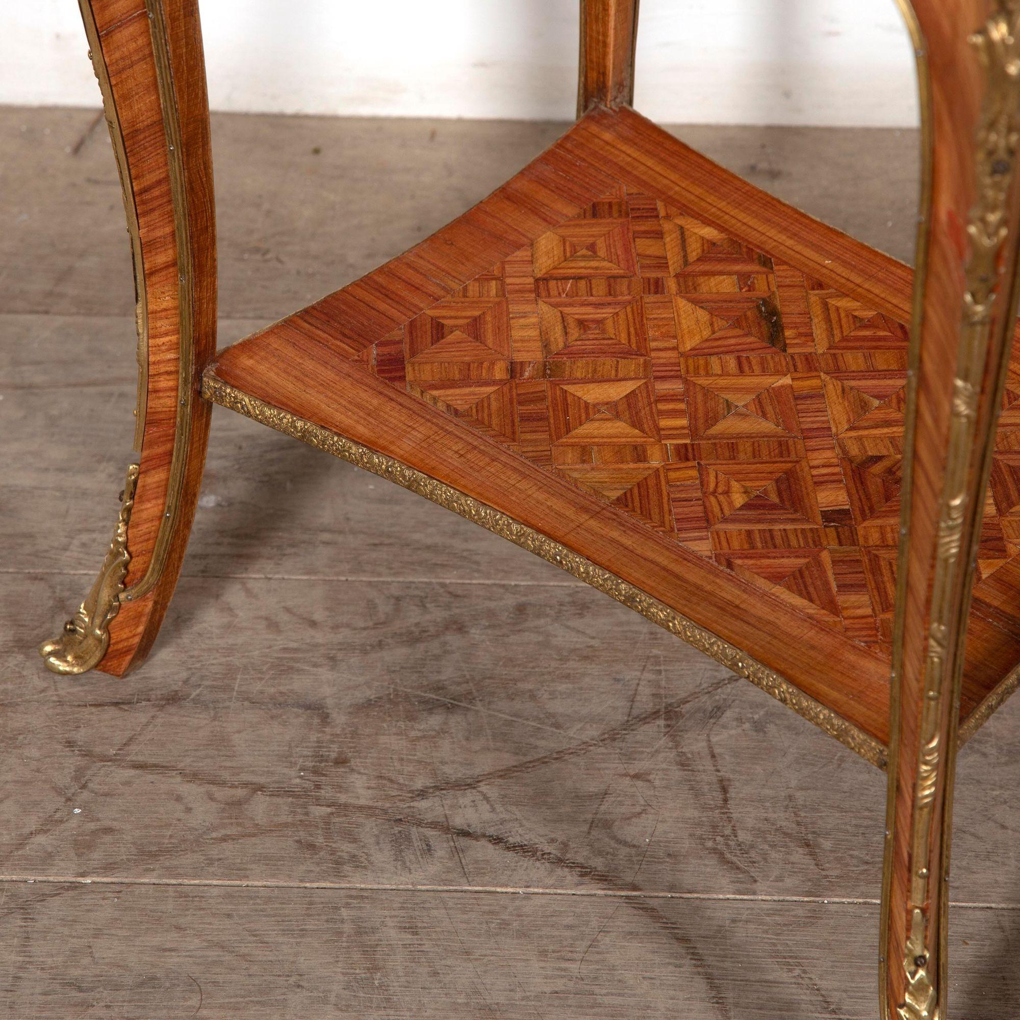 20th Century Pair of Italian Marquetry Bedside Tables For Sale