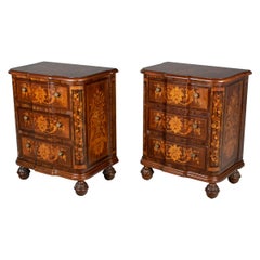 Pair of Italian Marquetry Commodes