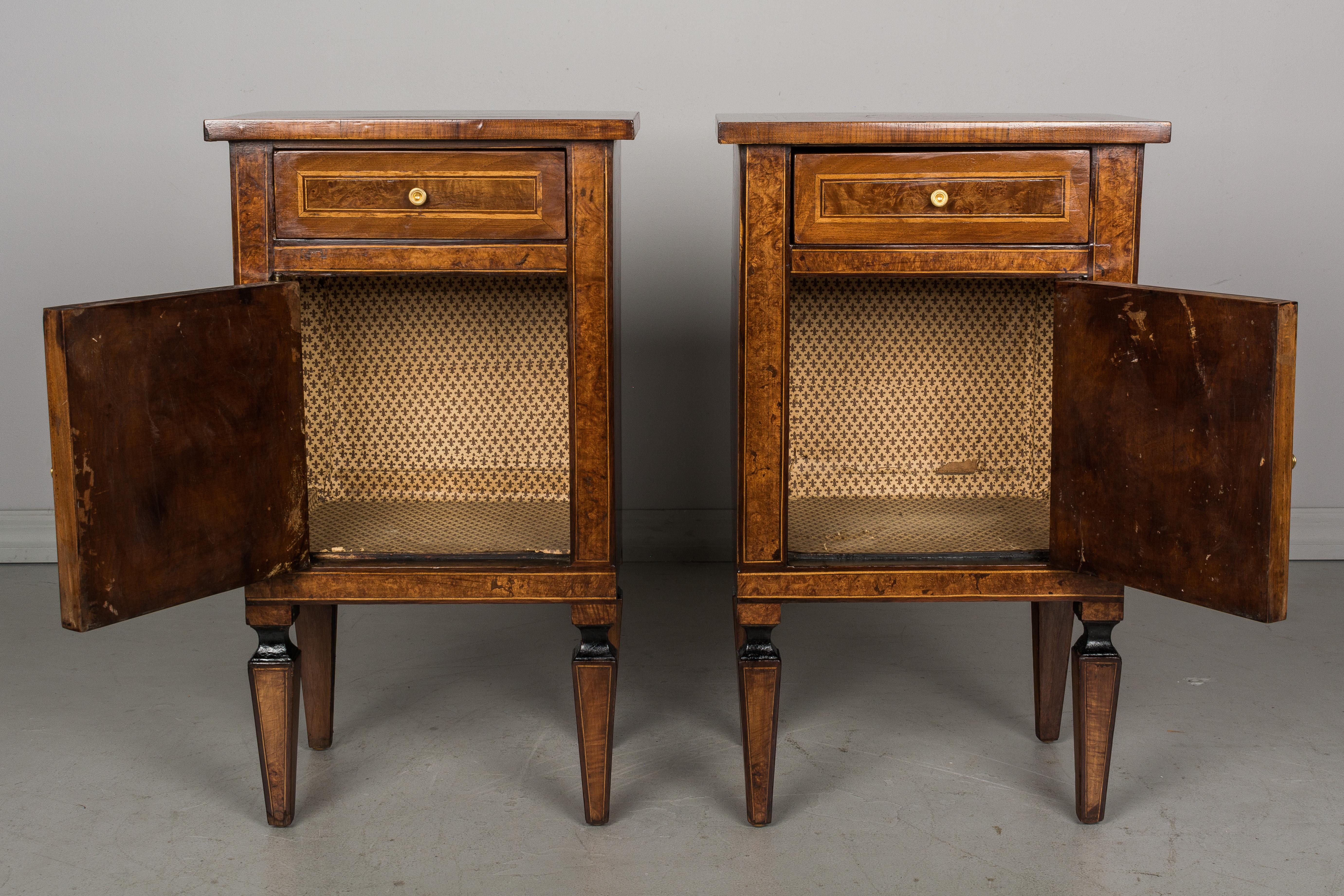 Pair of Italian Marquetry Side Tables In Good Condition In Winter Park, FL