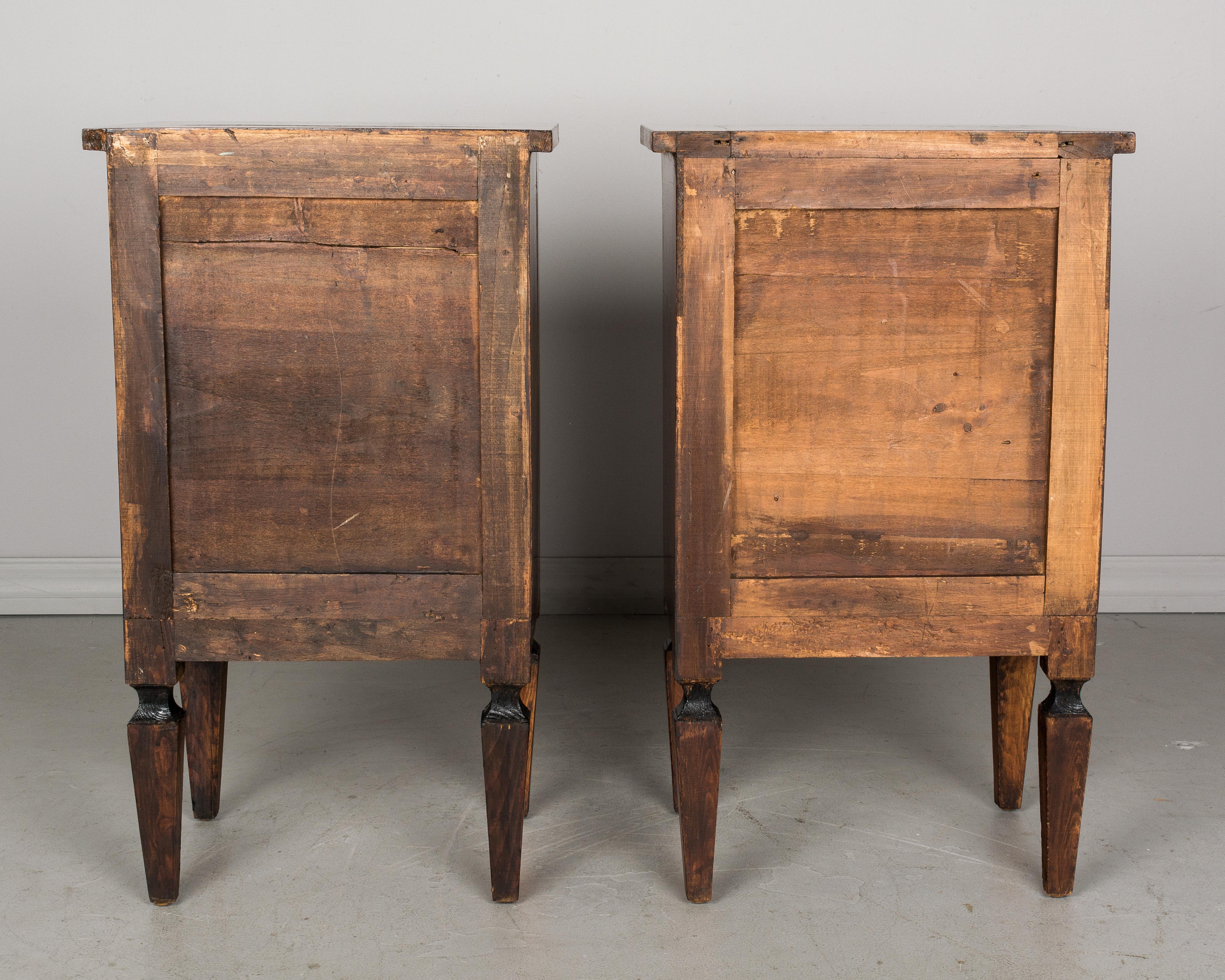 Pair of Italian Marquetry Side Tables 2