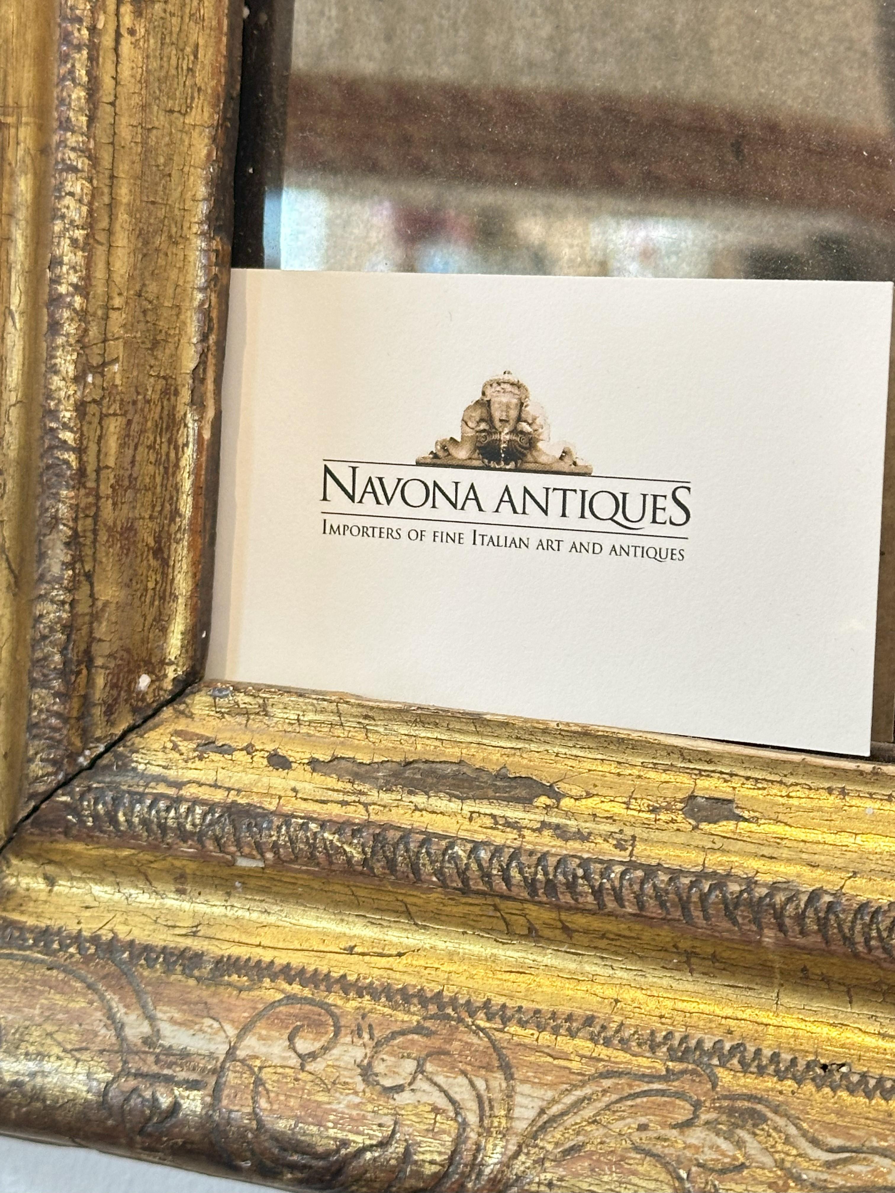 Pair of Italian mecca giltwood mirrors - Circa 1850 For Sale 4