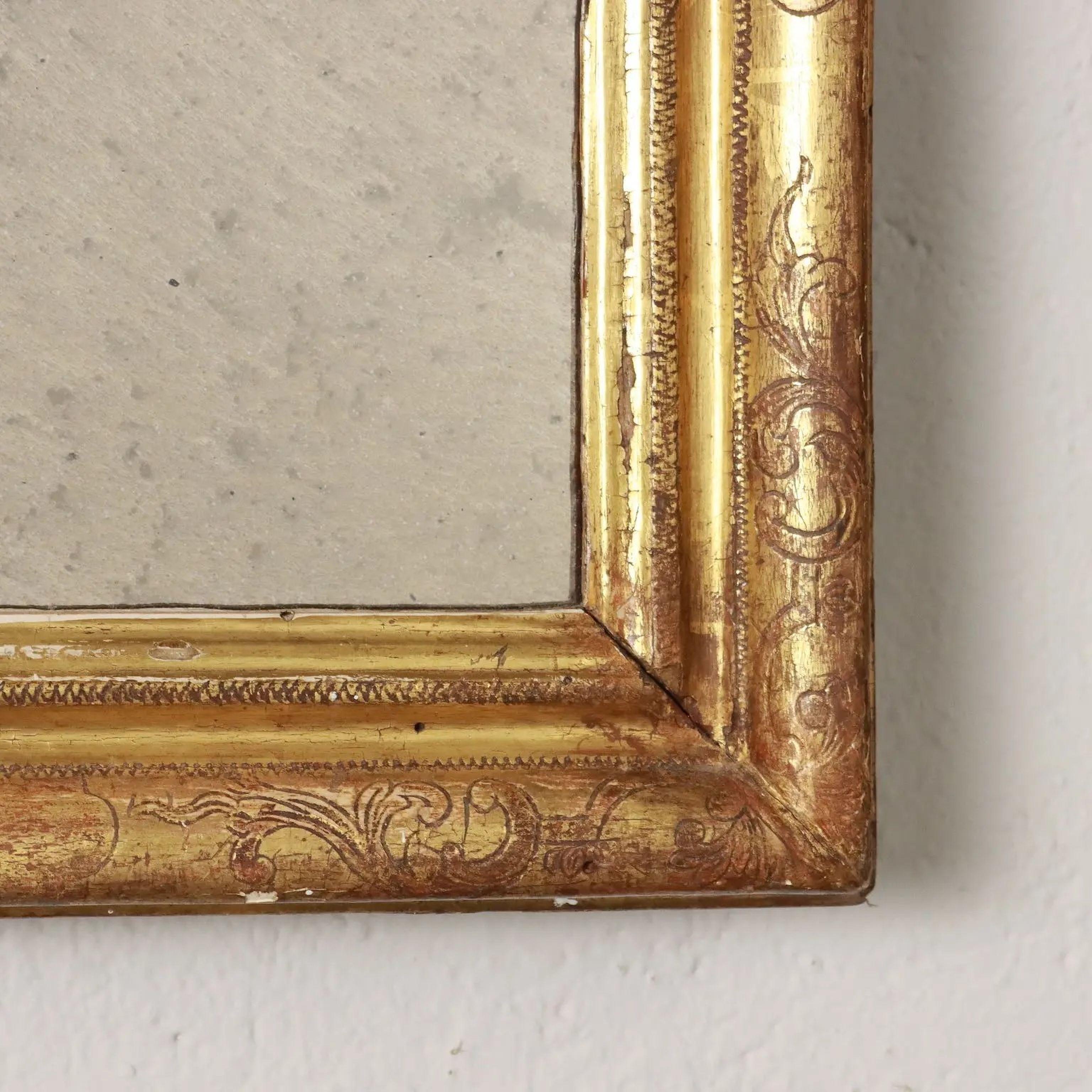Pair of Italian mecca giltwood mirrors - Circa 1850 In Good Condition For Sale In Los Angeles, CA