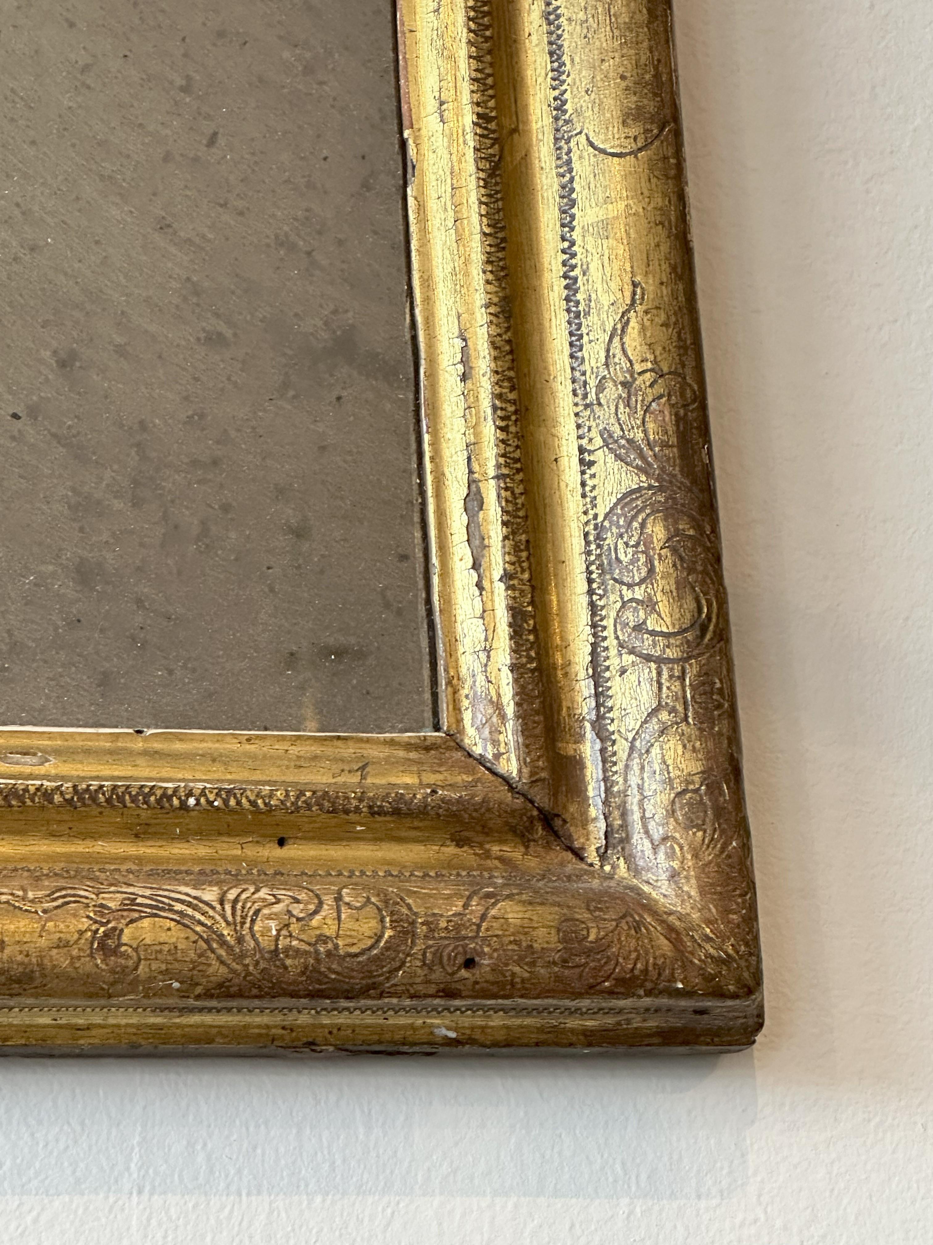 Pair of Italian mecca giltwood mirrors - Circa 1850 For Sale 2