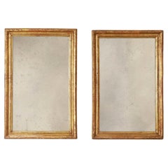 Pair of Italian mecca giltwood mirrors - Circa 1850
