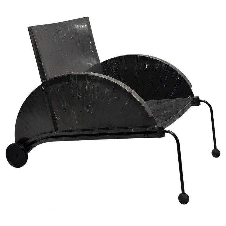 Mid-Century Modern Pair of Italian 'Memphis Design' Lounge / Garden Chairs by Castelli Ferrieri For Sale