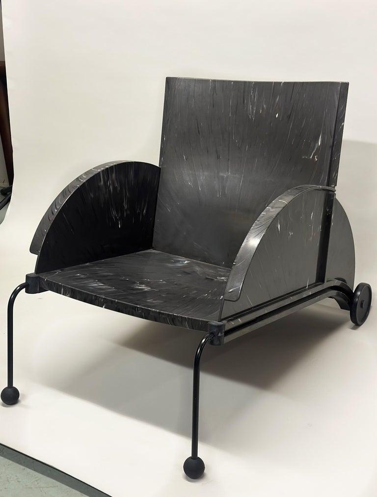 Pair of Italian 'Memphis Design' Lounge / Garden Chairs by Castelli Ferrieri For Sale 7