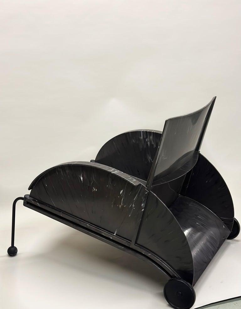 Pair of Italian 'Memphis Design' Lounge / Garden Chairs by Castelli Ferrieri For Sale 6