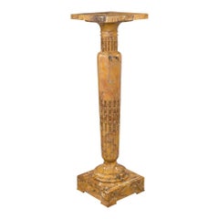 Pair of Italian Mid-19th Century Sienna Marble & Ormolu Mounted Pedestal Columns