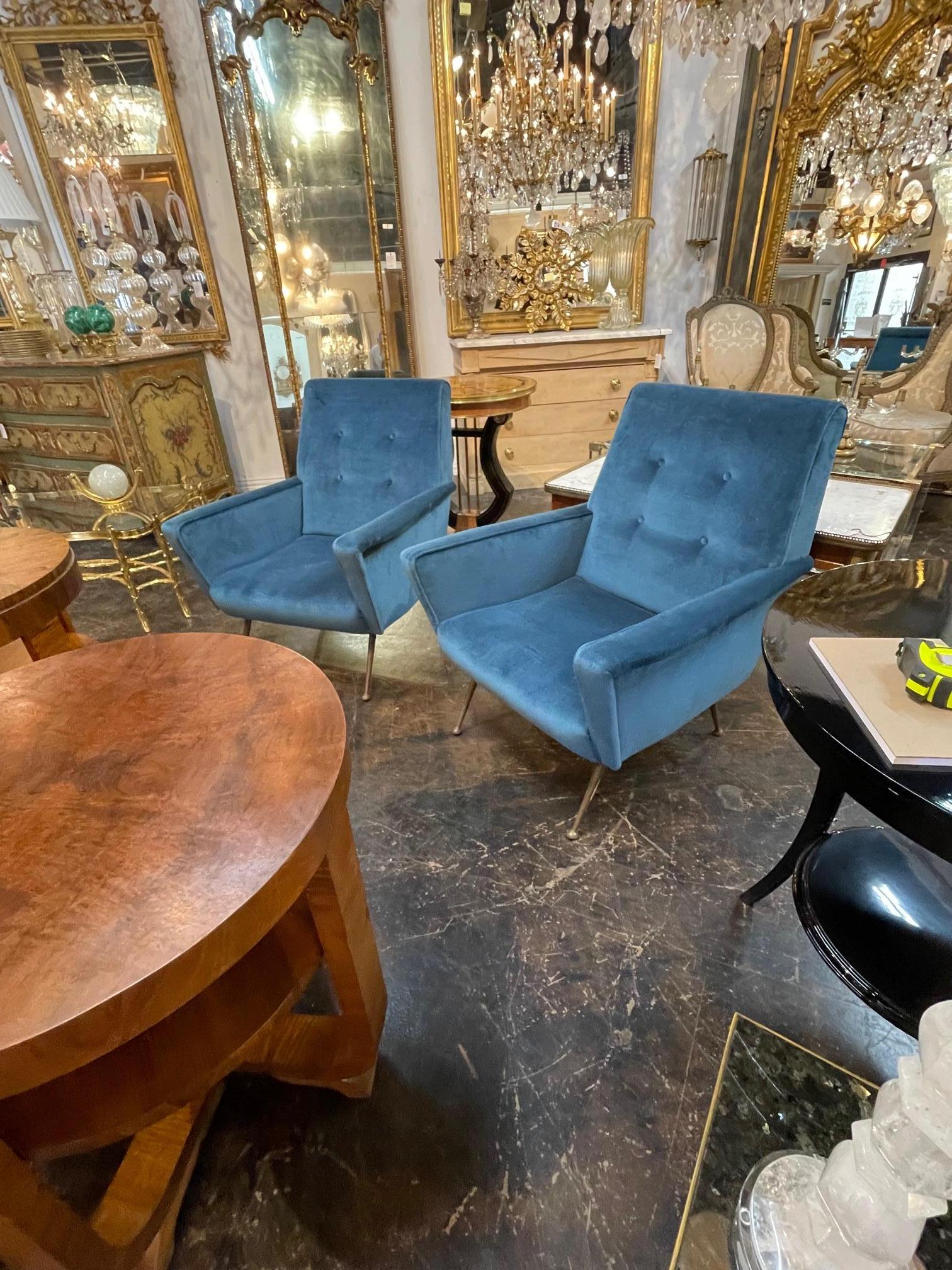 Pair of Italian Mid-Century Arm Chairs 4