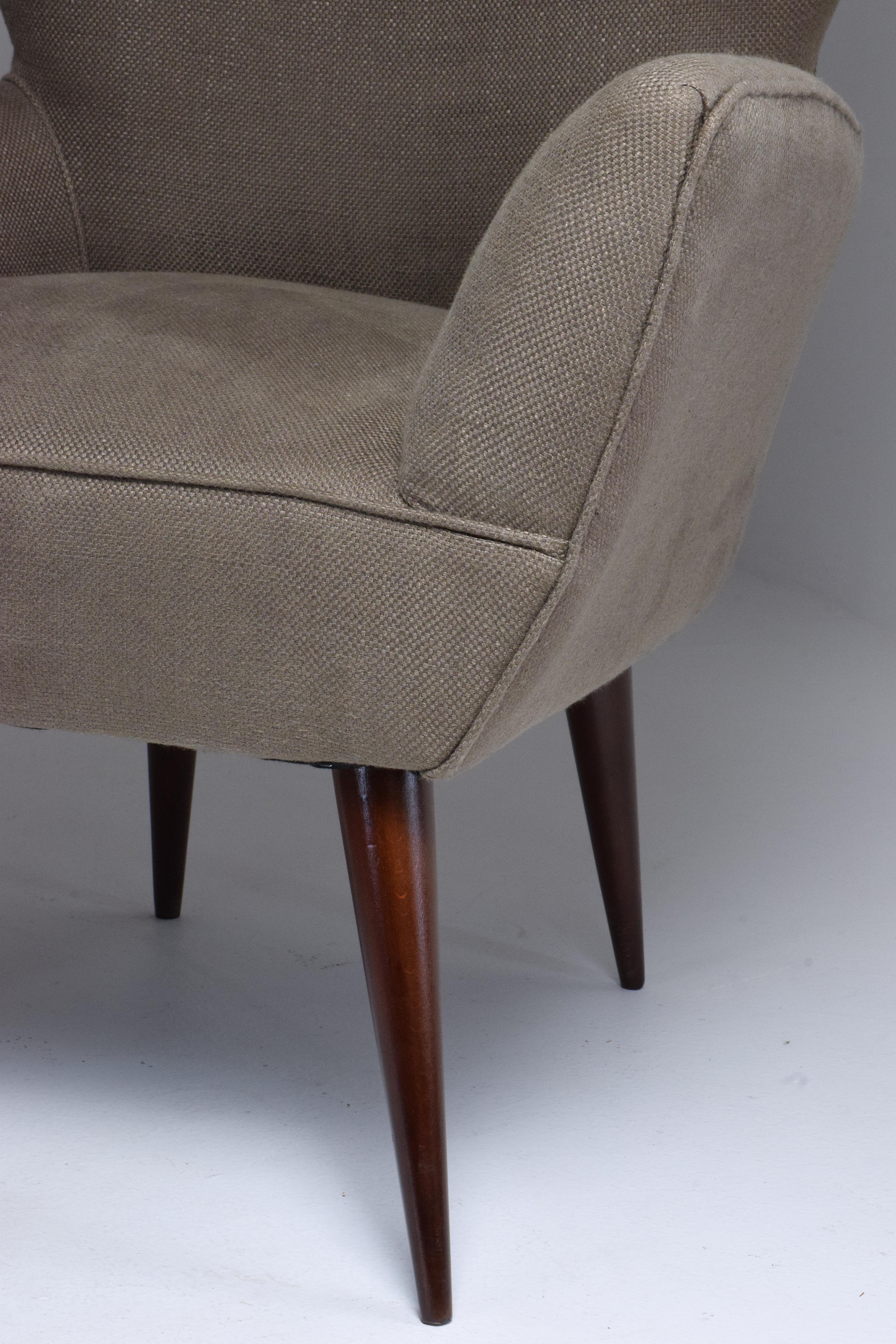 Upholstery 20th Century Italian Midcentury Armchairs, Set of Two, 1950s   For Sale