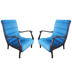 Pareja de sillones italianos de mediados de siglo de Ezio Longhi