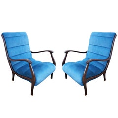 Pair of Italian Midcentury Armchairs by Ezio Longhi