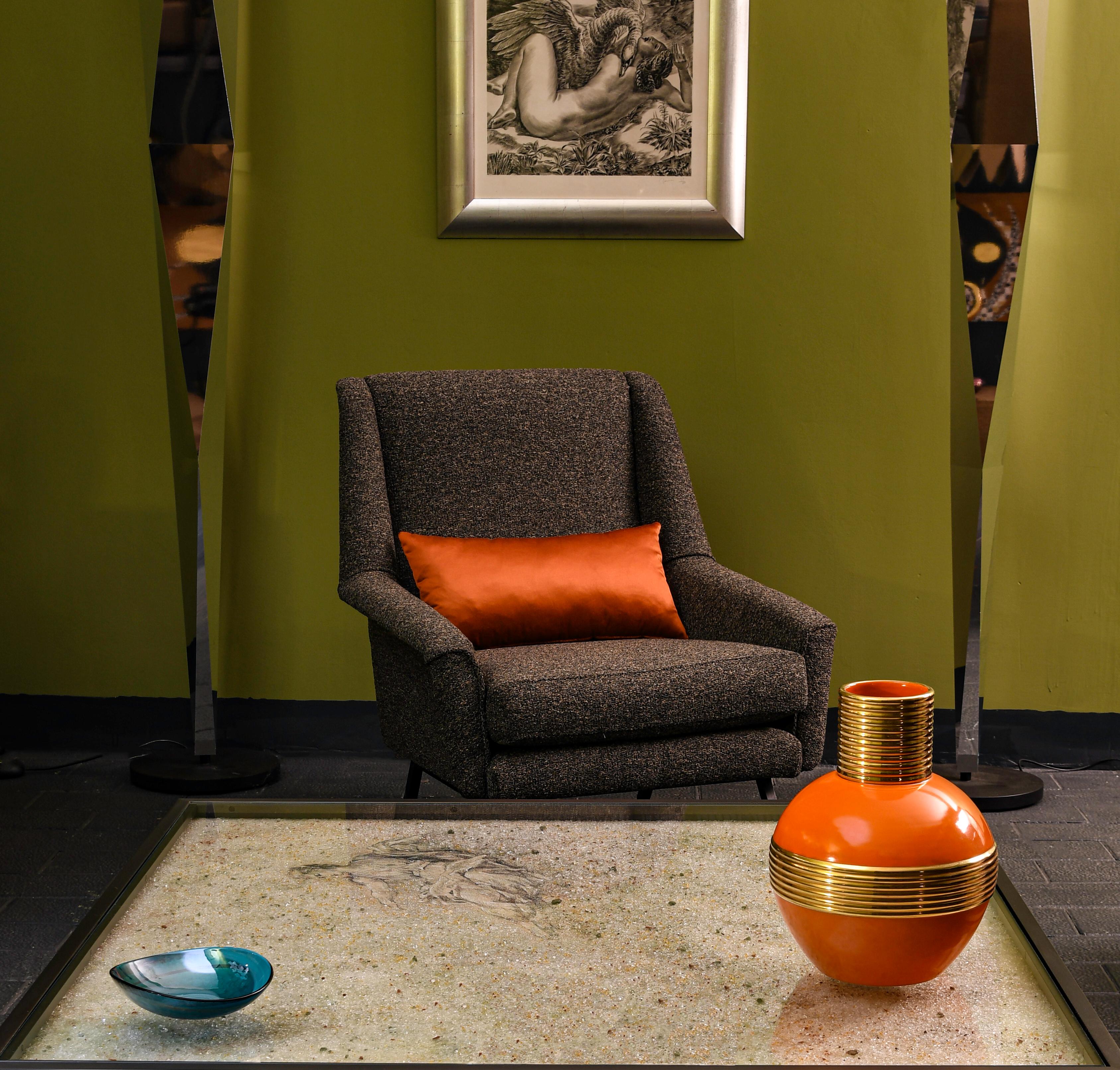 Pair of Italian Mid-Century Armchairs by Gigi Radice for Minotti For Sale 5
