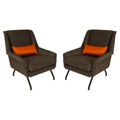Pair of Italian Mid-Century Armchairs by Gigi Radice for Minotti