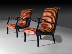 Paire de fauteuils italiens du milieu du siècle 'Mitzi' par Ezio Longhi pour Elam, années 1950