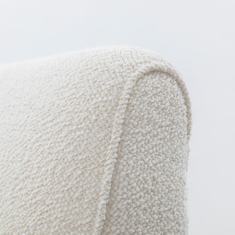 Pair of Italian Mid-Century Armchairs off-white Bouclé Fabric by G. Radice 1950s For Sale 10