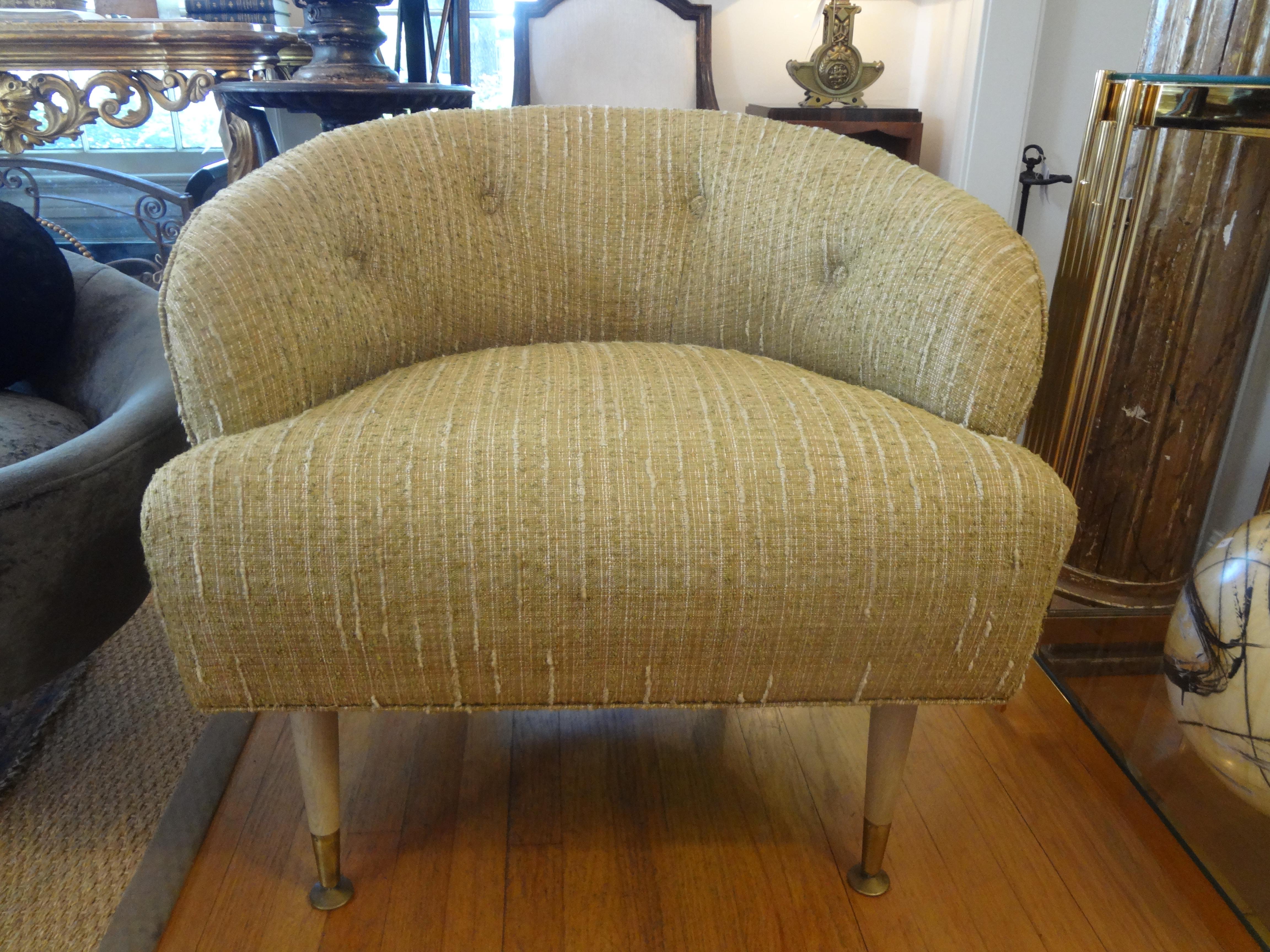 Mid-Century Modern Pair of Italian Lounge Chairs Inspired by Gio Ponti