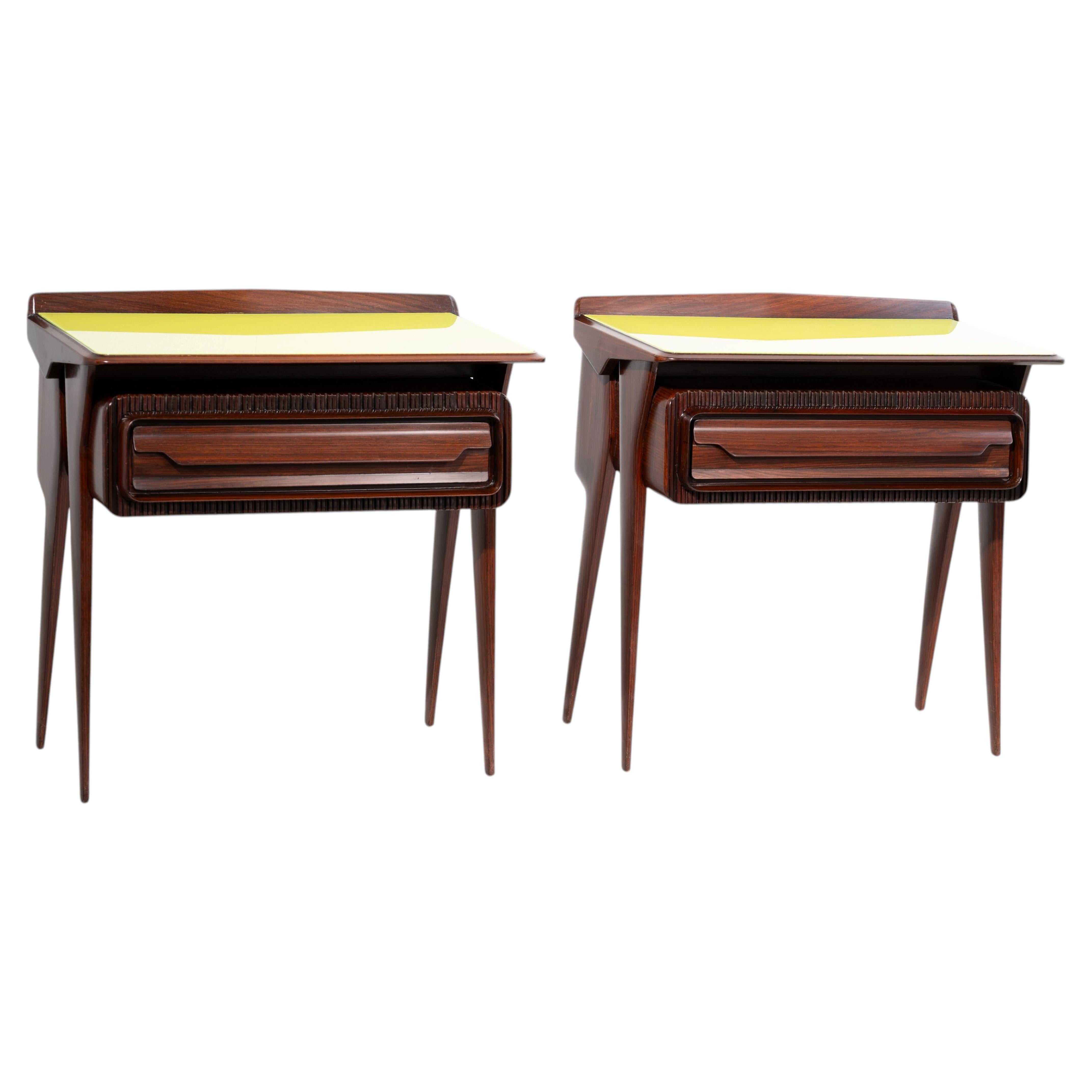 Pair of Italian Mid-Century Bedside Tables by Vittorio Dassi, Italy, 1950s