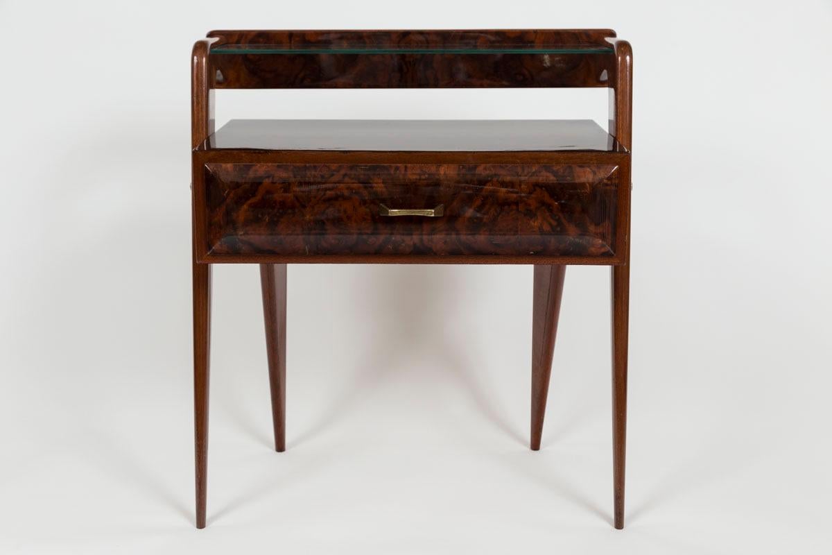 Pair of Italian Mid Century Bedside Tables In Good Condition For Sale In Westport, CT