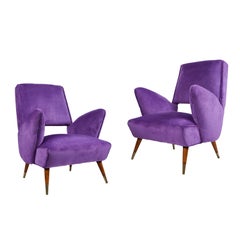 Paire de chaises italiennes du milieu du siècle par Giovanni « Nino » Zoncada, vers les années 1950