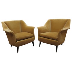 Pair of Italian Midcentury Club Chairs Carlo De Carli