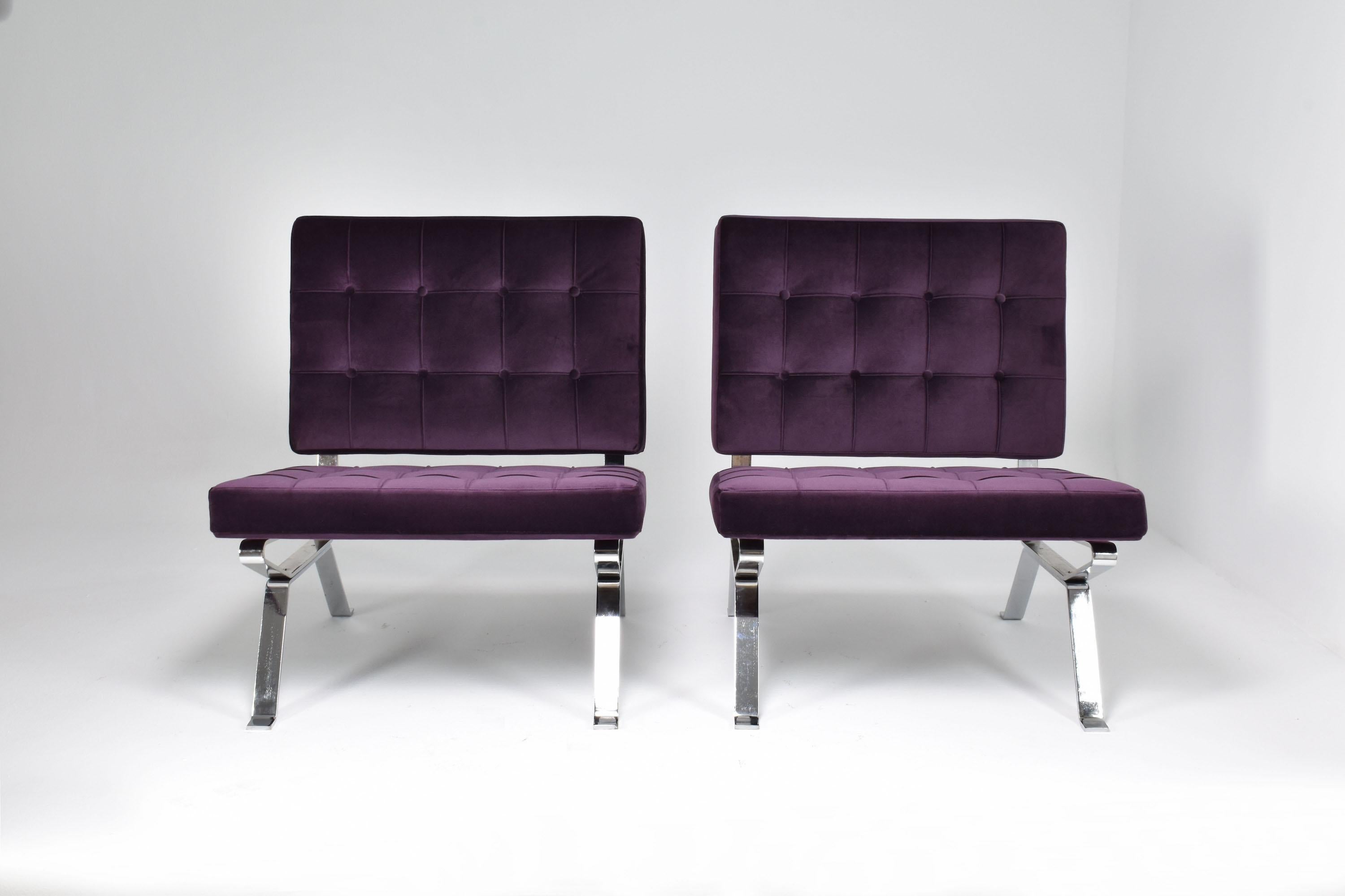Mid-Century Modern Pair of Italian Midcentury Dione Gastone Rinaldi Lounge Chairs, 1950s For Sale