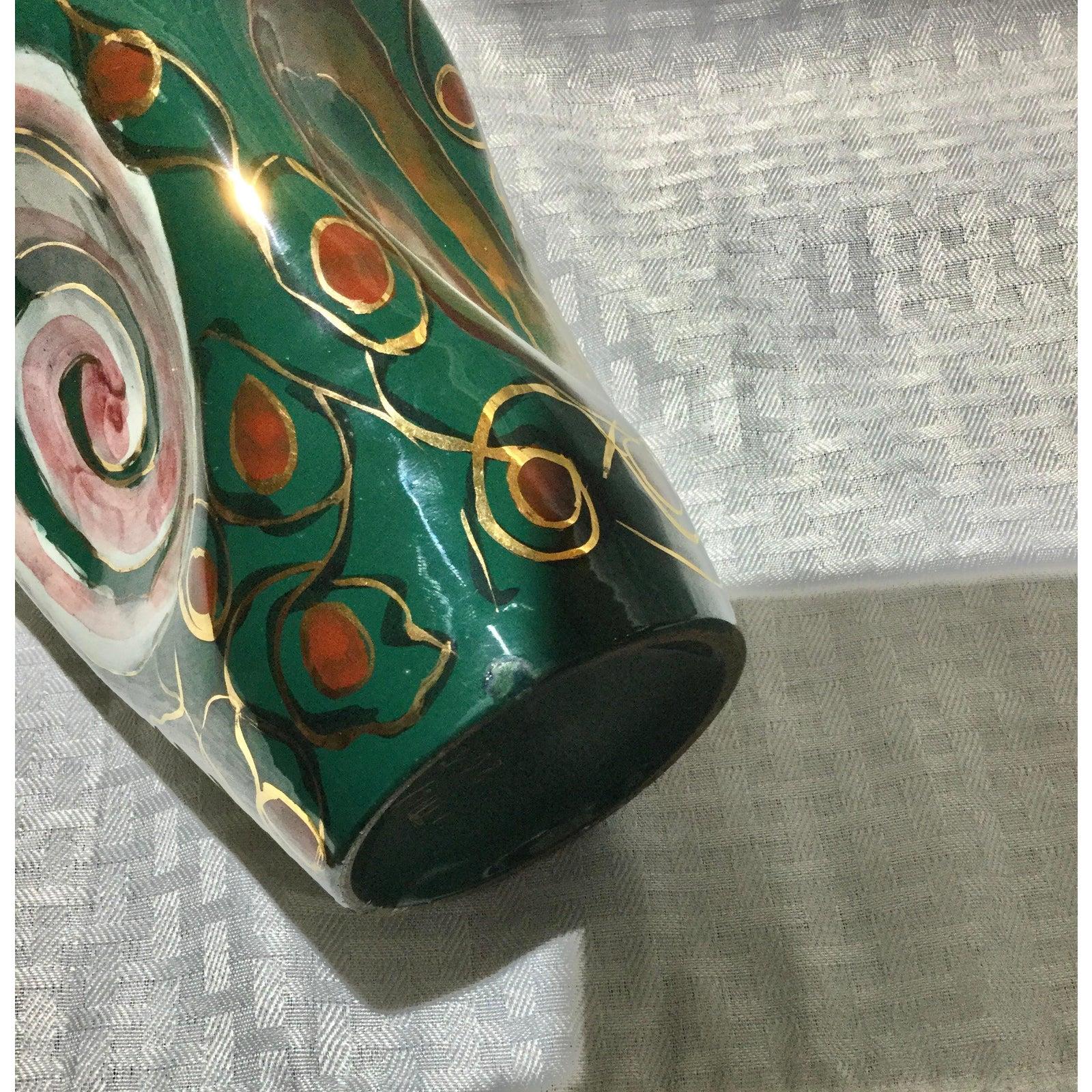 Pair of Italian Midcentury Glazed Terracotta Vases 3