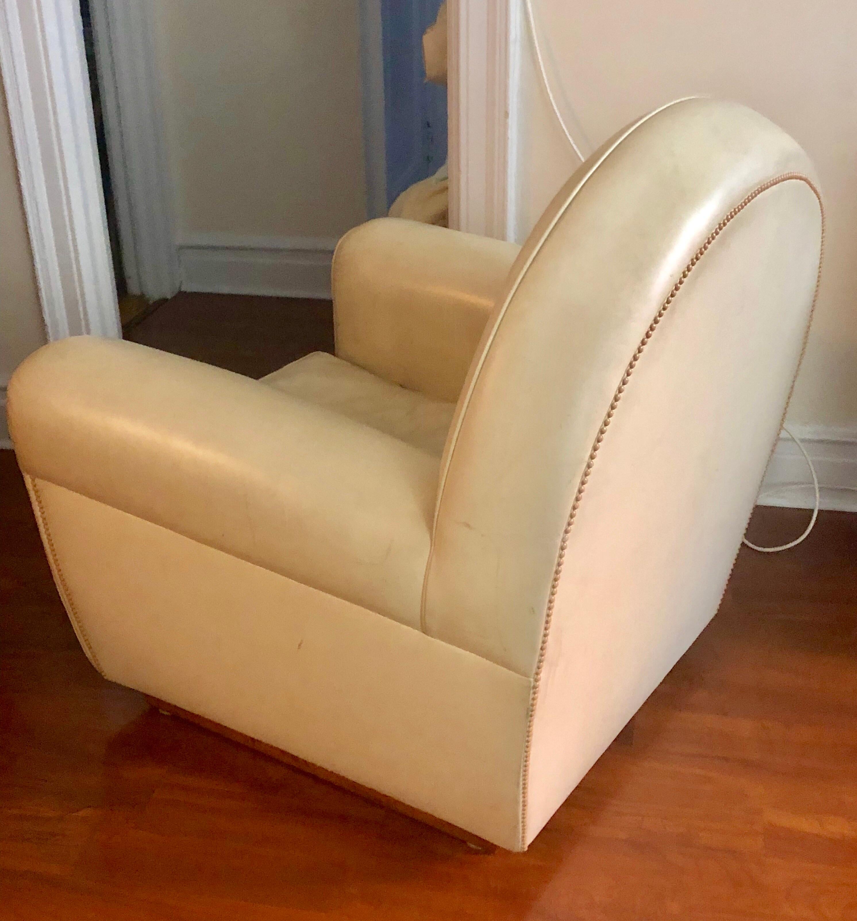 Pair of Italian Mid-Century Leather Armchairs/Lounge Chairs, Poltrona Frau, 1970 In Good Condition In New York, NY