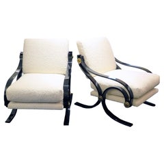 Pair of Italian Mid-Century Lounge Chairs by Antonio Scoccimarro