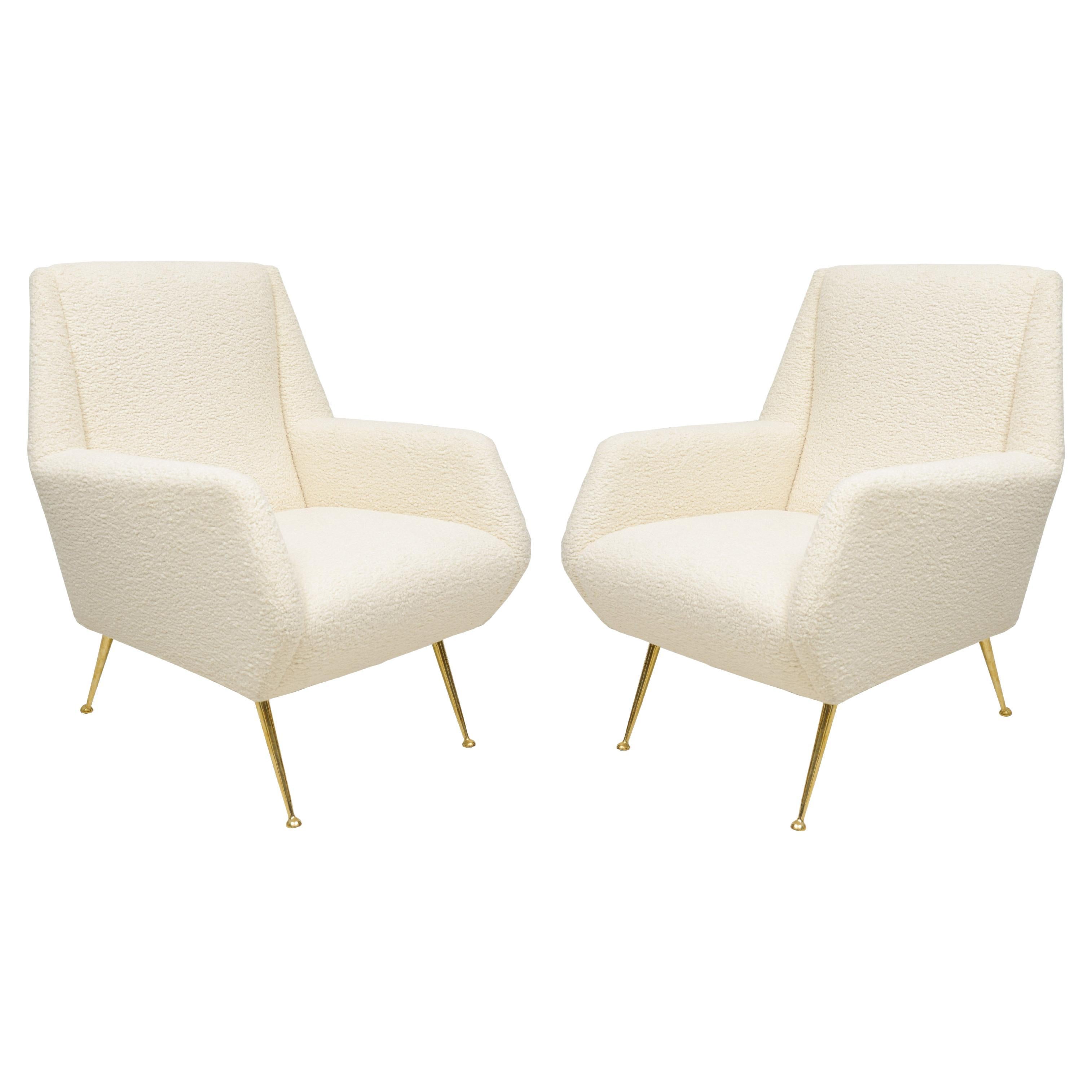 Pair of  Italian Mid-Century lounge chairs  For Sale