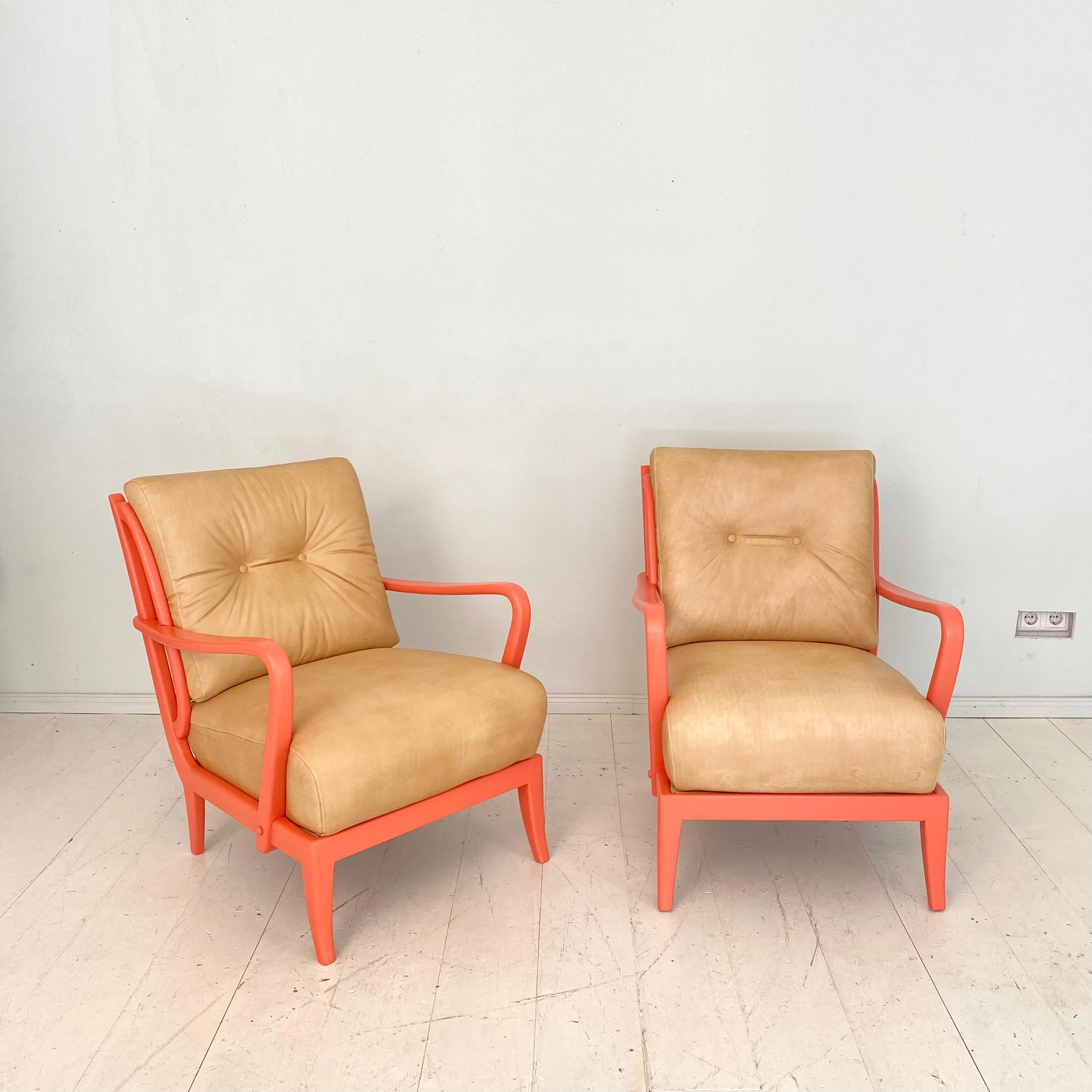 coral color chair