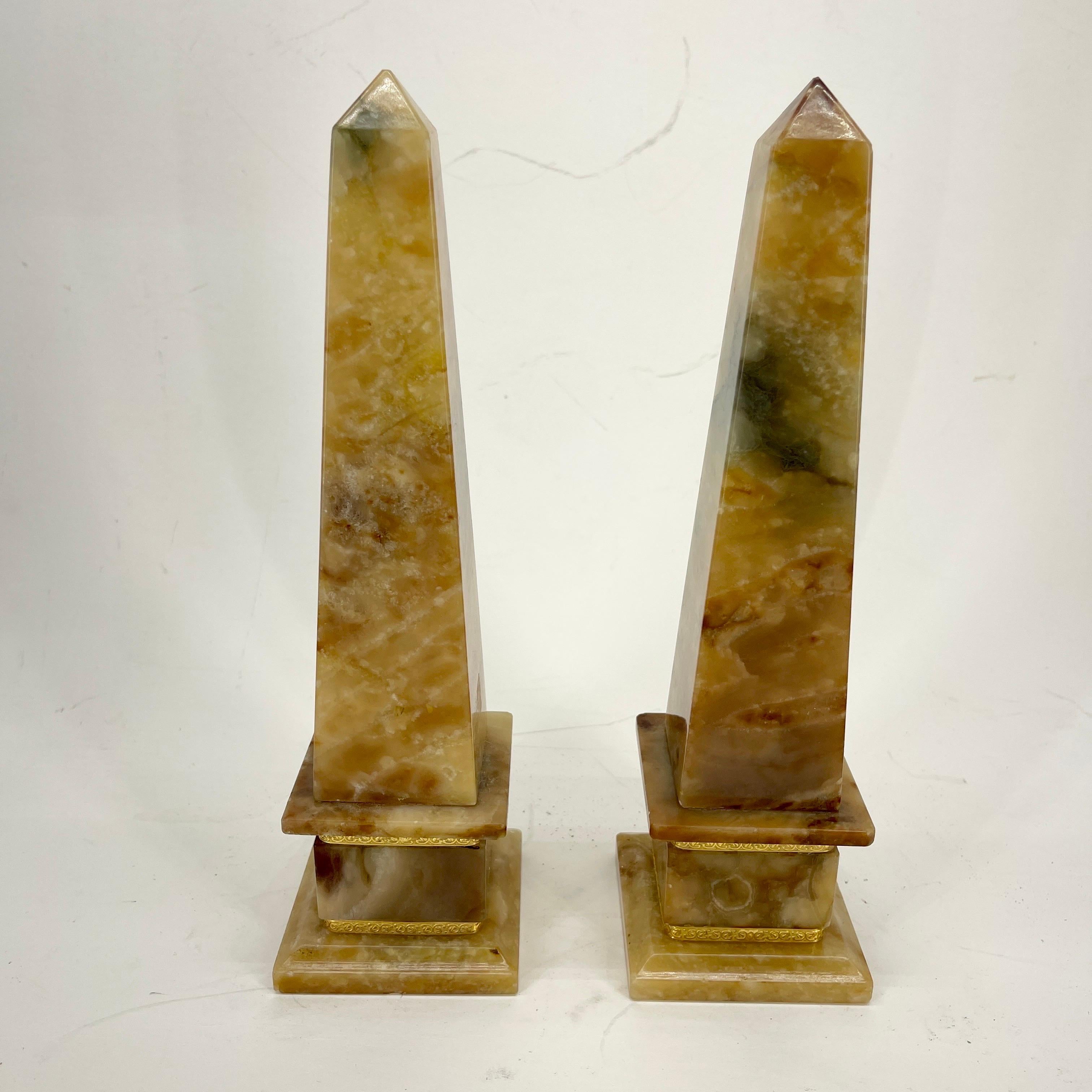 Pair of Italian Midcentury Marble Obelisks 3