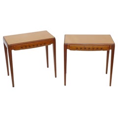 Pair of Italian Mid-Century Modern Bedside Tables Attributed to Paolo Buffa.